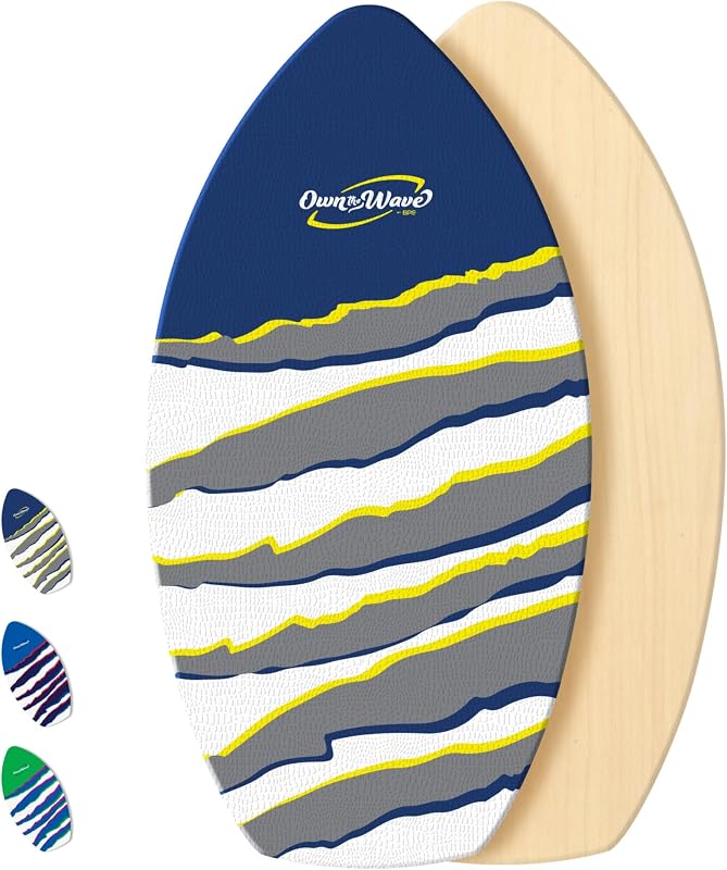 BPS 'Claw Strike' 35" / 40" Skimboard for Beginners with Colored EVA Grip Pad and High Gloss Clear Coat Wooden Skim Boards Kids Adults (Own the Wave Collection)