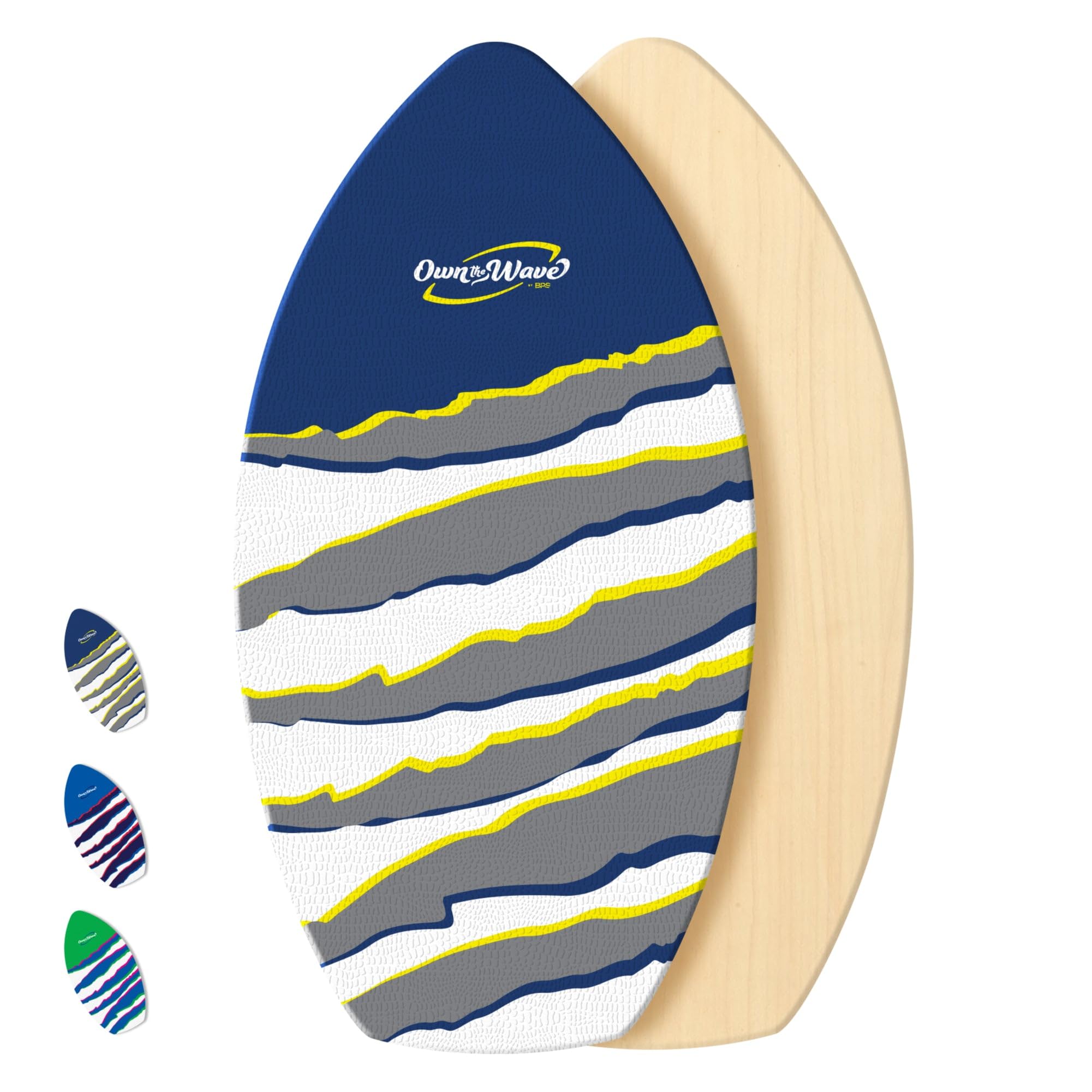 Own the Wave 'Tiger Stripe' Skimboard (35 Inch, Dark Blue)