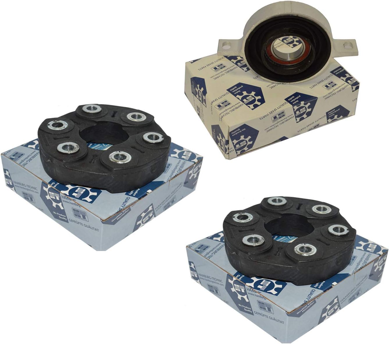 Fits BMW F07 F10 DRIVESHAFT CENTER SUPPORT BEARING + DRIVESHAFT FLEX DISC JOINT SET 3