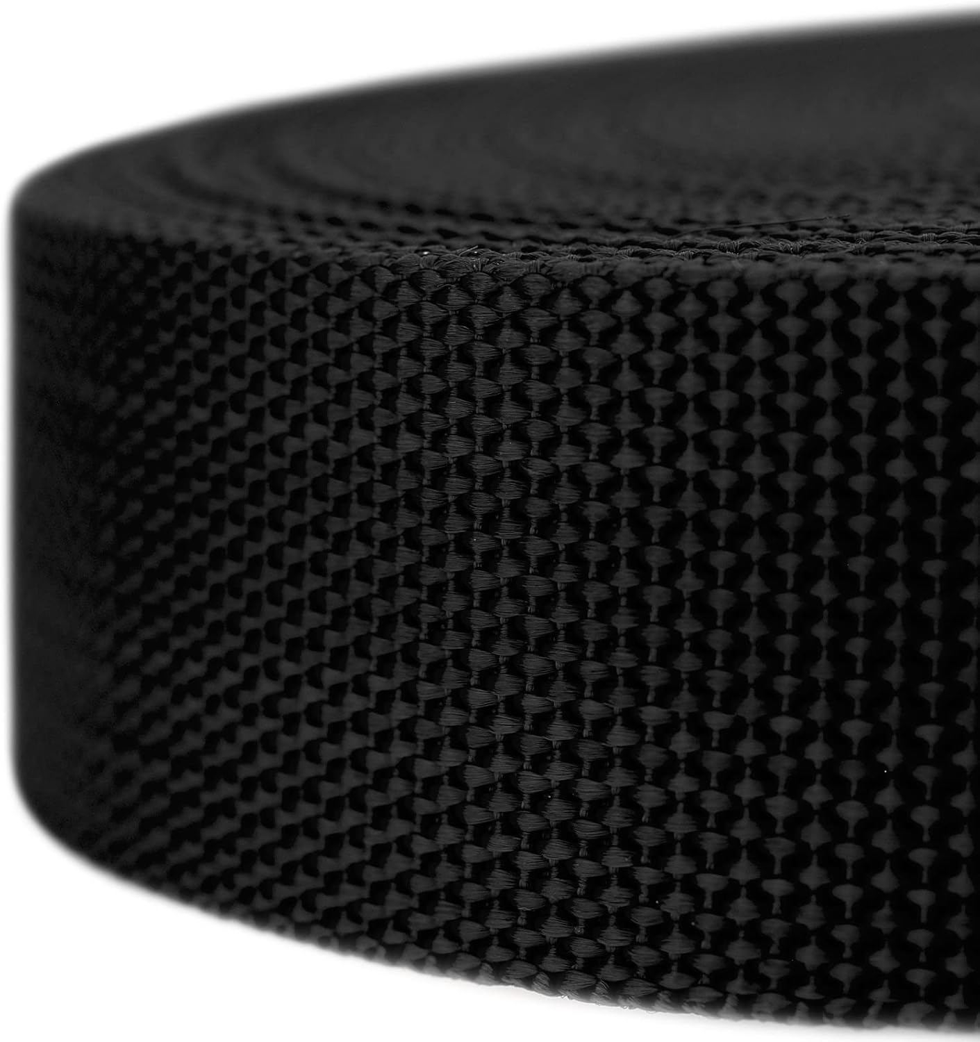 Country Brook Design - 1 1/2 Inch Black Heavy Polypro Webbing - 7 Vibrant Colors