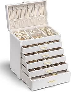 Vlando Schmuckkasten Schmuckschatulle Schmuckkästchen-Groß Schmuckbox