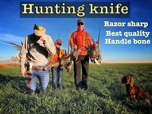 Miniatura 3 de NoonKnives CUCHILLO COLECCIONABLE DE ACERO DAMASCO MANO PERSONALIZADO MANO HUESO DE CAMEL (transparente)