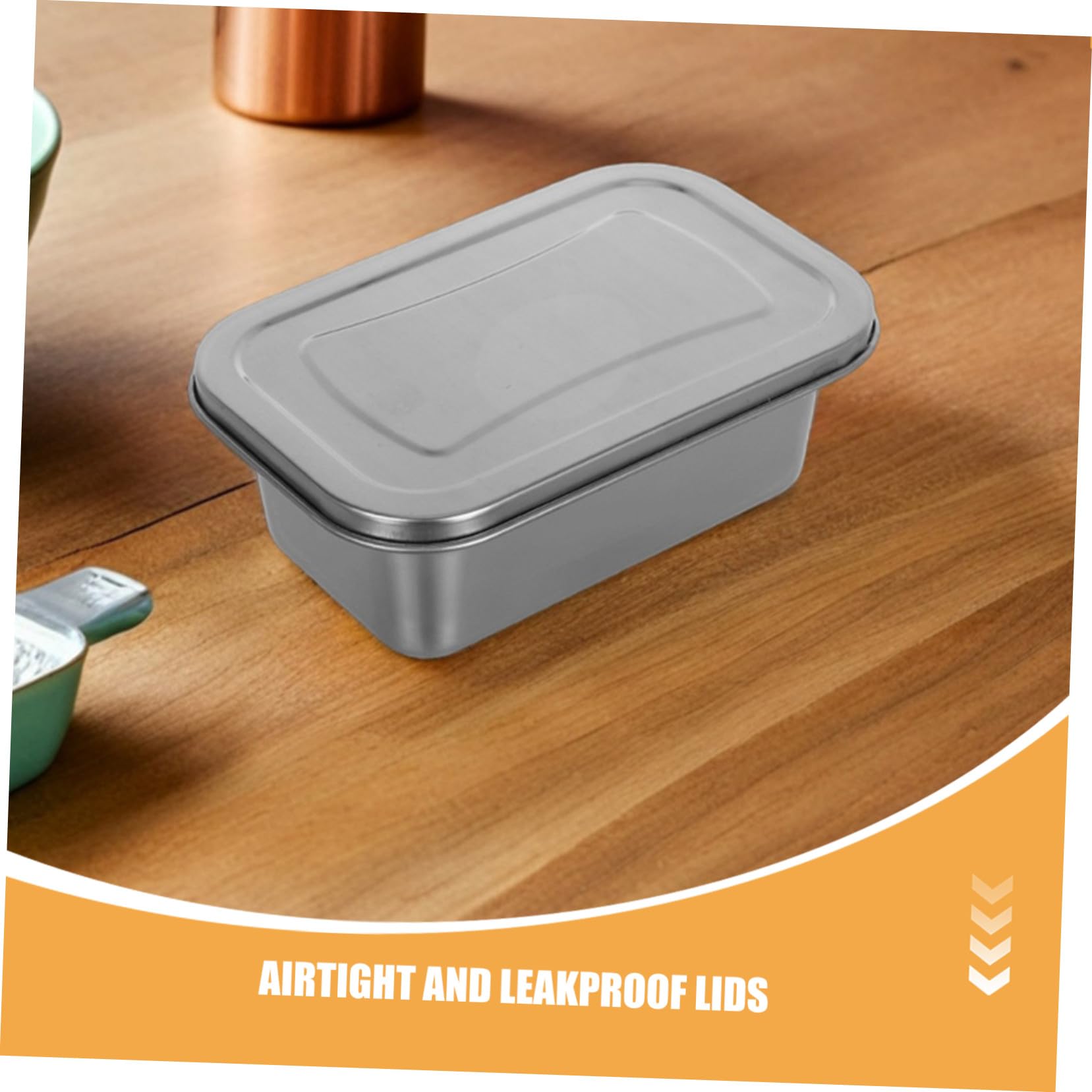 Contenitori per Gelato Set da 3 in Acciaio Inossidabile da 1,2 con Coperchio Ermetico per Conservare Dessert e Snack nel Freezer e Frigorifero