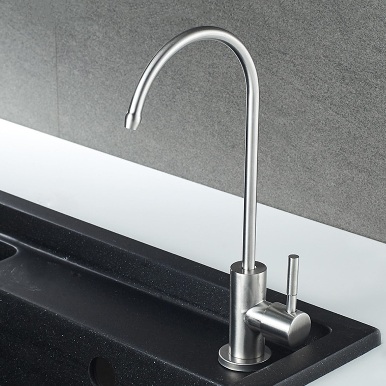Lmysxaoz Gebürstet 360° Swivel Kitchen Faucet - Filtered Water Tap For Cold Drinking Brushed Nickel Sink Mixer Durable Modern Design Easy Use