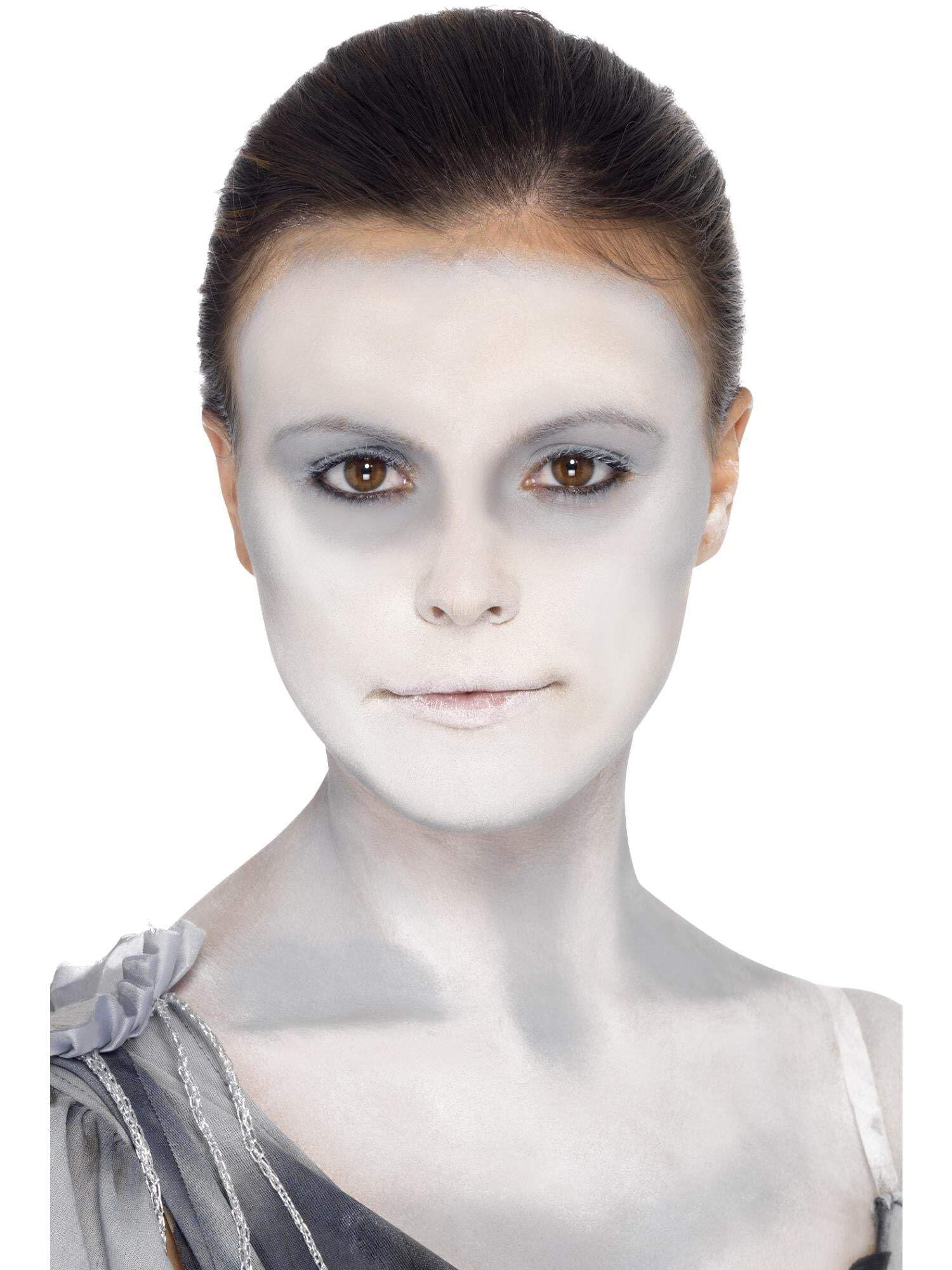 Smiffys Make-Up FX, Ghost Ship Kit, Grease, Black & White, paleta 6 kolorów, krem i krem, aplikatory