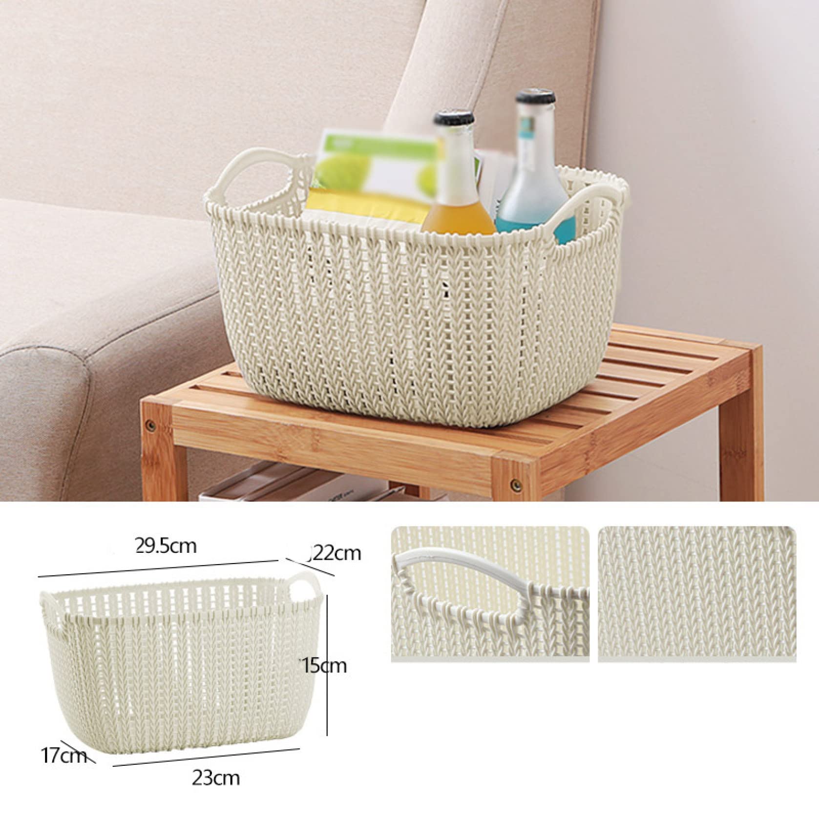 Amazon.co.jp: 収納バスケット オシャレ 30*22*22cm 収納ケース 収納