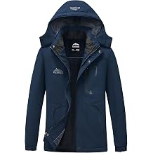 Men's Waterproof Ski Jacket Winter Snow Coat Warm Hooded Raincoat Windproof Windbreakers