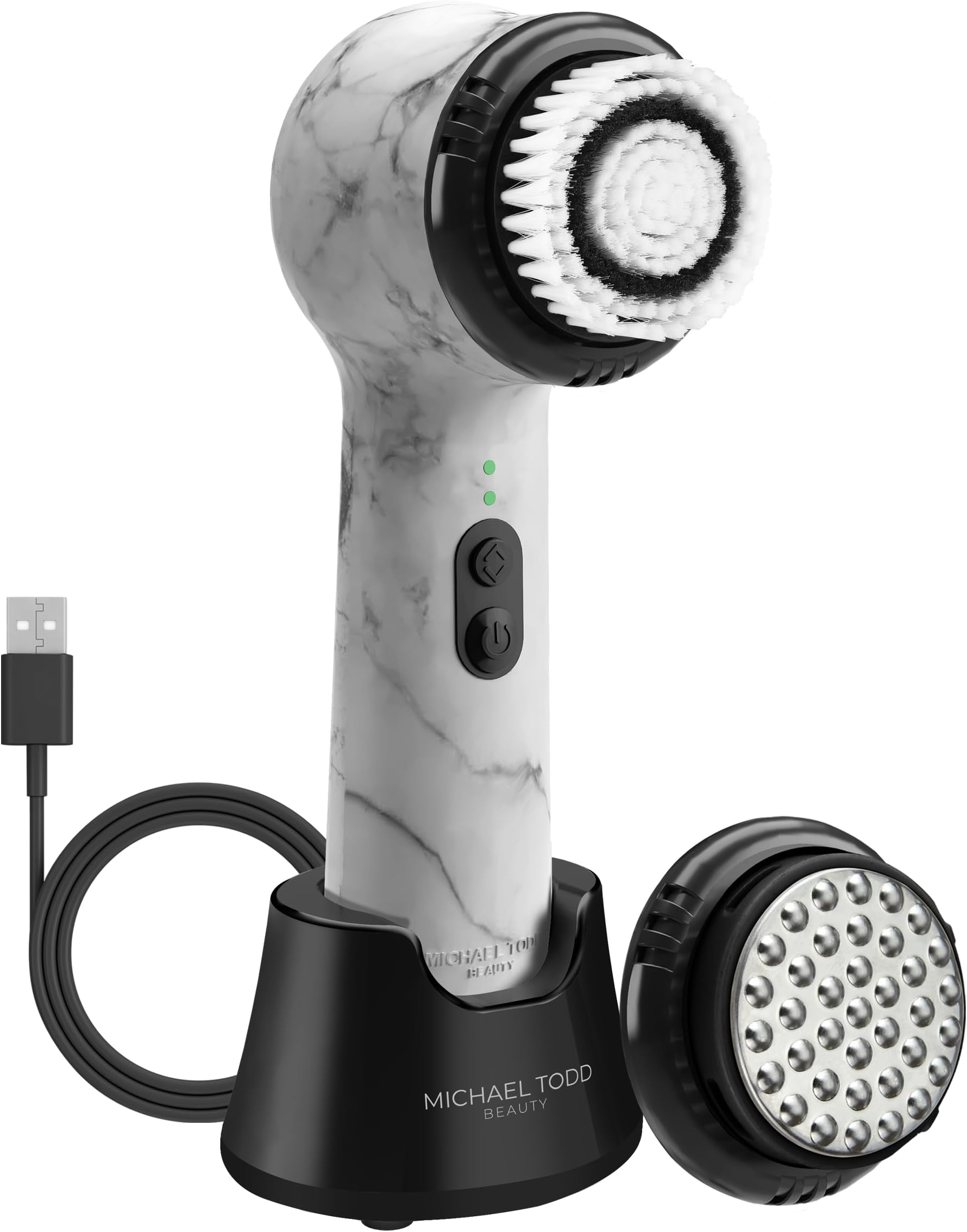 Beauty Soniclear Allure 2024 Best of Beauty Winner Facial Cleansing + Exfoliation Brush System with Antimicrobial Protected Bristles, 4 speeds, Serum Infusion Head + Travel Case