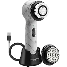 Michael Todd Beauty Soniclear Allure 2024 Best of Beauty Winner Facial Cleansing + Exfoliation Brush System with Antimicrobial Protected Bristles, 4 speeds, Serum Infusion Head + Travel Case