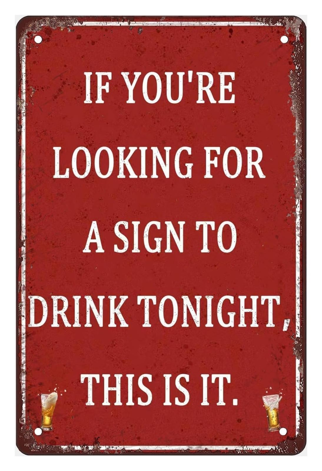 PKNVKZIDK Coffee Lover Sign Metal Tin Sign Funny If Youre Looking for Coffee This Is It Retro Humorous Wall-Art for Kitchen Home Cafe 8 X 12 inch