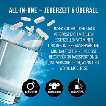 Bodylab24 Bodybuilder Stack 210 Capsules a vitamin and mineral supplement with an extensive micronutrient mix specially formulated for hard and intensive training athletes