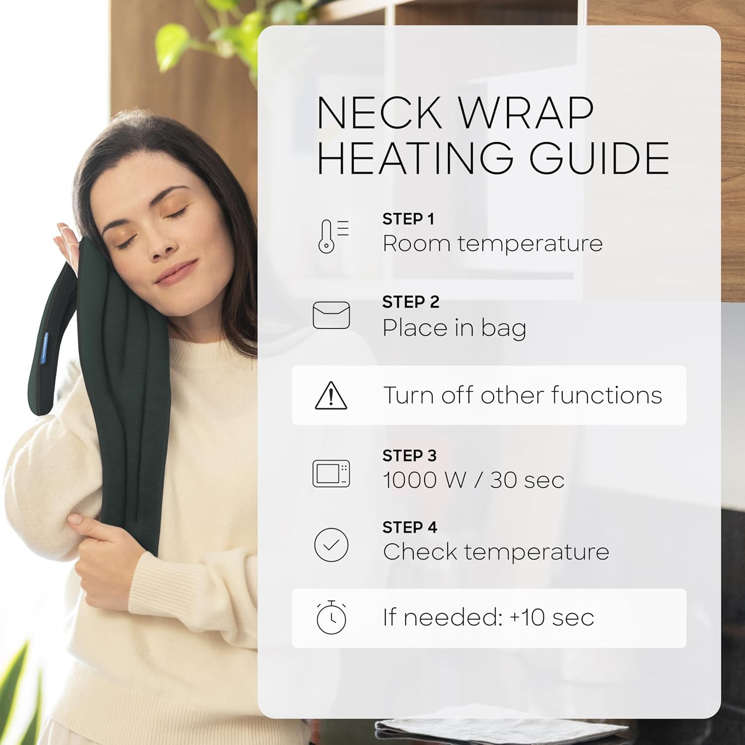 Ostrichpillow Heating Pad Microwavable - Neck Wrap Microwavable Heating Pad for Neck and Shoulder, Relaxation, Pain Relief