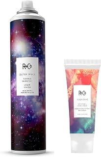 R+Co Outer Space Flexible Hairspray (9.5 Oz) + High Dive Travel Size (.5 Oz) | Vegan + Cruelty-Free | Set of 2