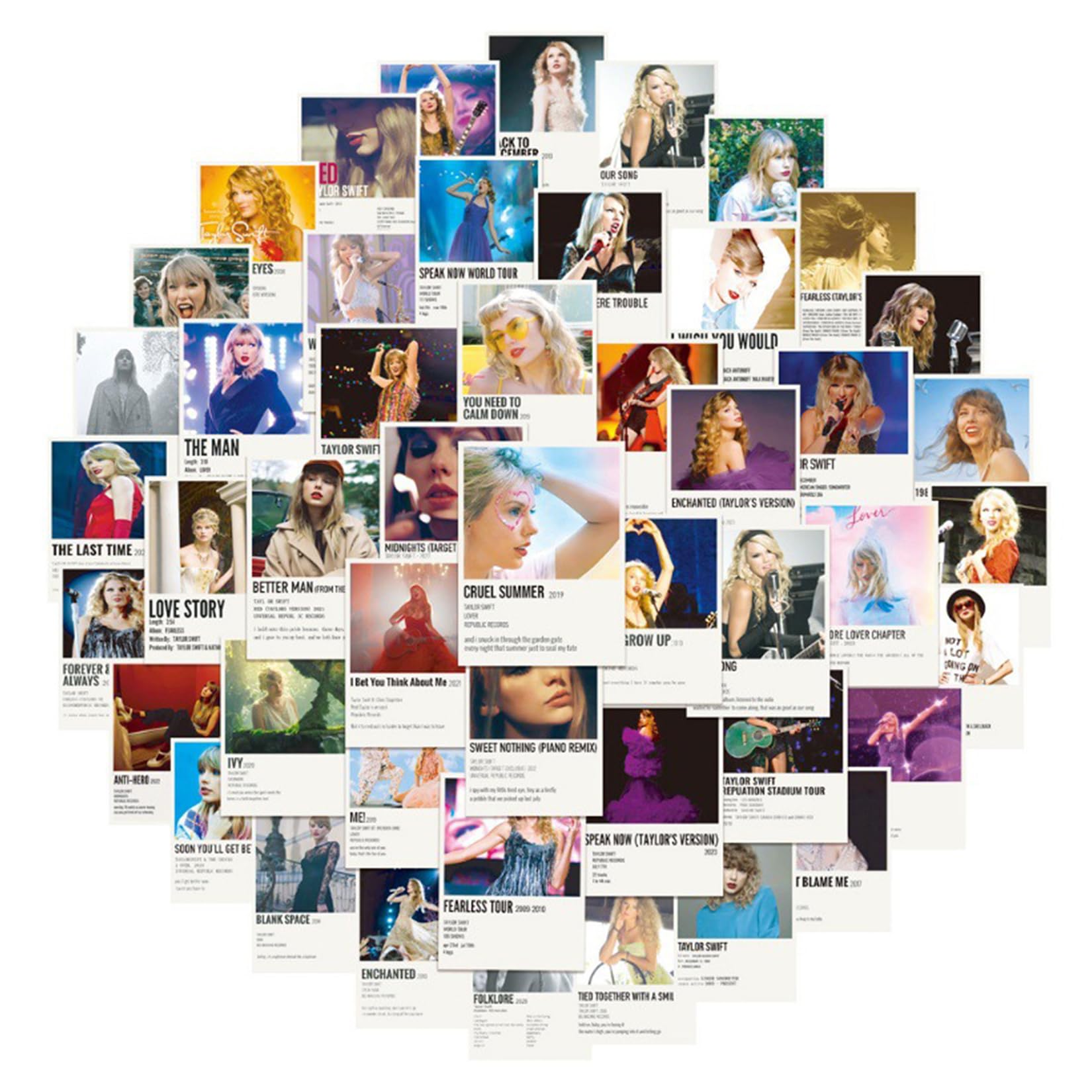 Photo 1 of 50Pcs Pop Country Singer Tay Sticker for Adult,Waterproof Vinyl Stickers for Gifts Water Bottles Laptop Phone, Rock Band Stickers for Teens, Girls, Fans, Music Albums Stickers Decoration, etc FEH
