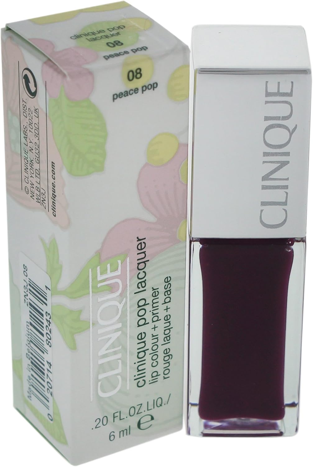 Clinique Lacquer # 08 Peace Pop Lip Color + Primer, 0.2 Ounce : Beauty & Personal Care