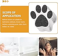 Vista 8 de Calcomanías de ducha, paquete de 10 calcomanías antideslizantes con estampado de patas, calcomanías de huellas de perro, preciosas calcomanías