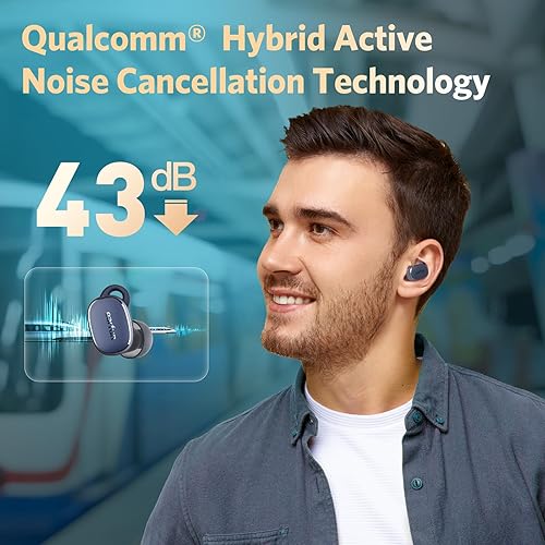 Miniatura 5 de EarFun Free Pro 3 Noise Cancelling Wireless Earbuds, Hi-Res Sound, Snapdragon Sound with Qualcomm aptX Adaptive, 6 Mics ENC, Bluetooth 5.3 Earbuds,