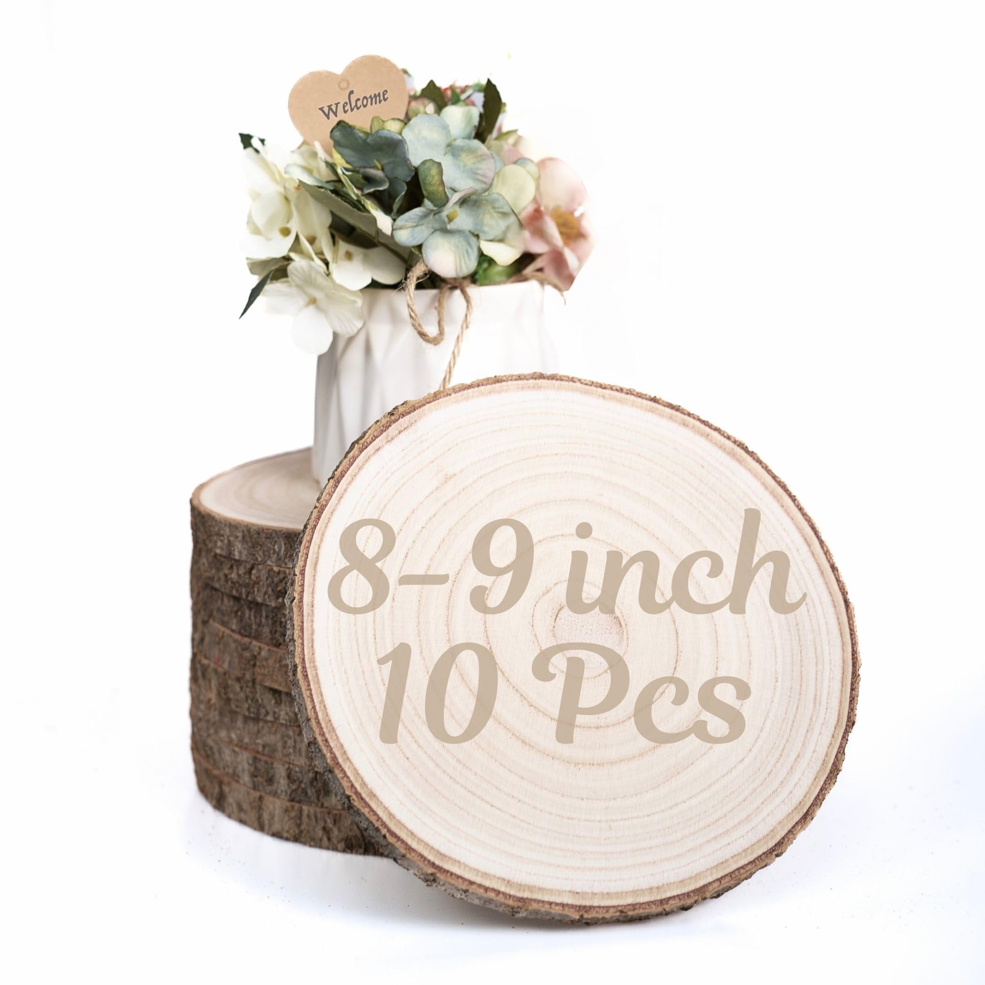 Breecasa Wood Slices 10 Pack