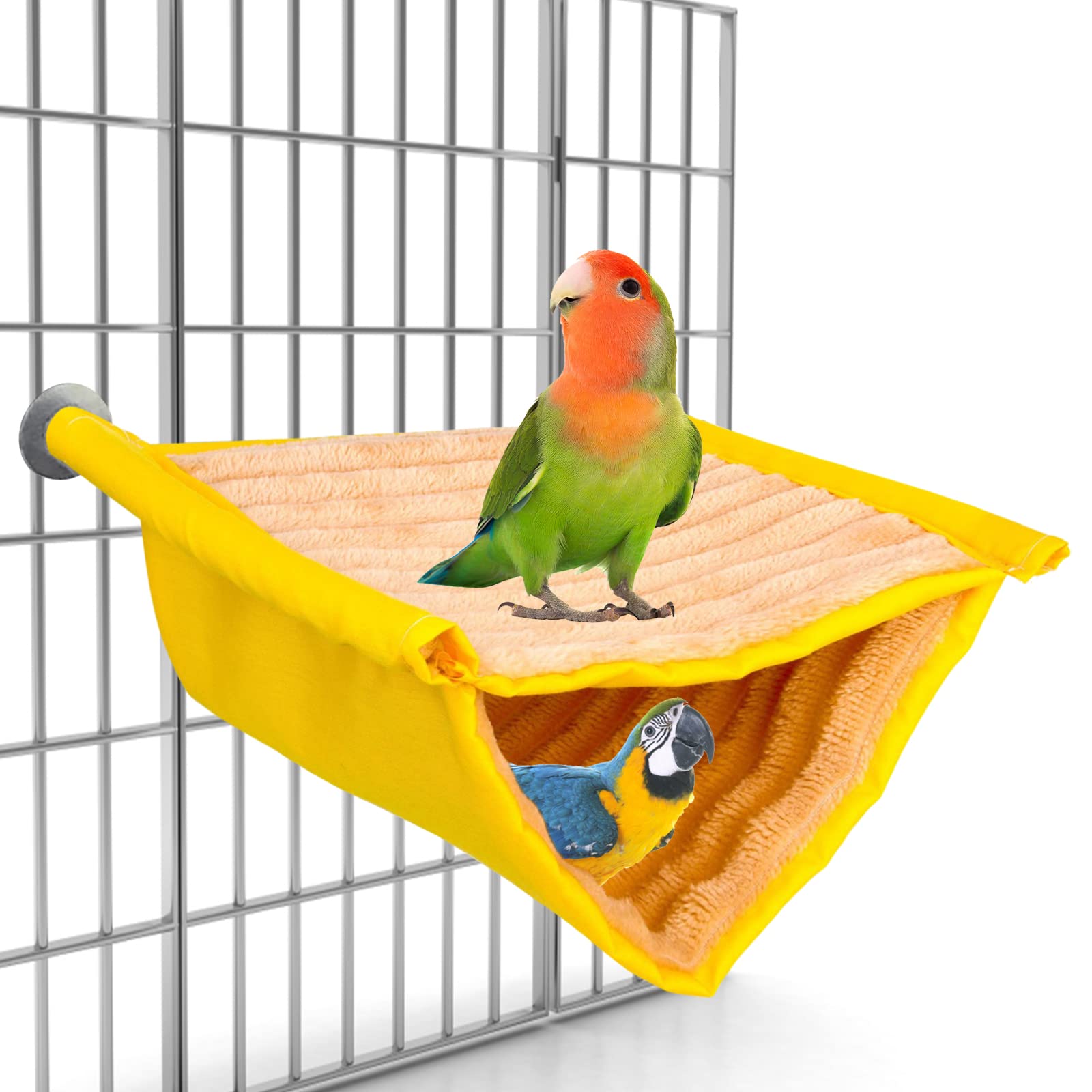Hamaca de Loro con Nido de pájaros, litera de Invierno, cálida para Colgar pájaros, Lavable y Suave, Jaula de Loro, Cama para Dormir para Mascotas pequeñas, casa de Nido para cacatúa, Guacamayo