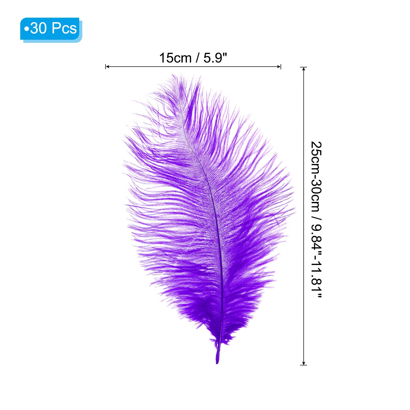 PATIKIL 8-10 Inch(20-25cm) Ostrich Feathers - Image 2