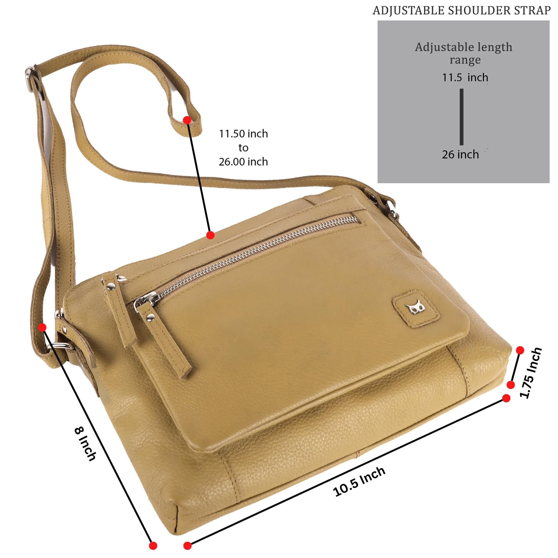 Wise Owl Accessories Small Soft Pebbled Real Leather Crossbody Handbags Purses Sling Crossover Shoulder Bag