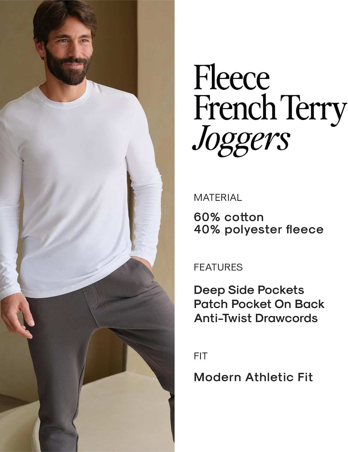 True Classic Sweatpants for Men – Joggers for Men with Pockets, Novelty Fleece & Breathable 4-Way Stretch Sweat Pants - Image 9