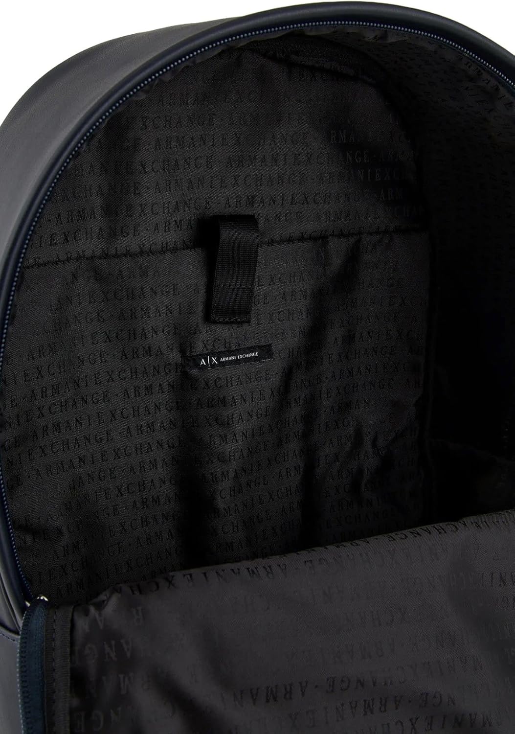 Armani Exchange A｜X Men's Large Campus Capsule AX Logo Backpack, Navy/Navy-Navy/Navy