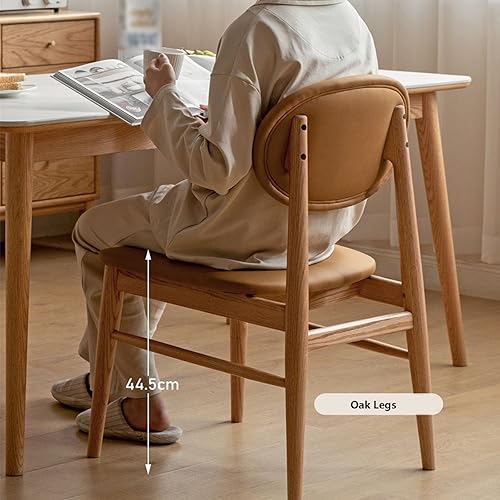 Miniatura 7 de sillas de comedor Silla auxiliar moderna de mediados de siglo tapizada comedor con patas de madera para cocina, sala de estar, cocina moderna
