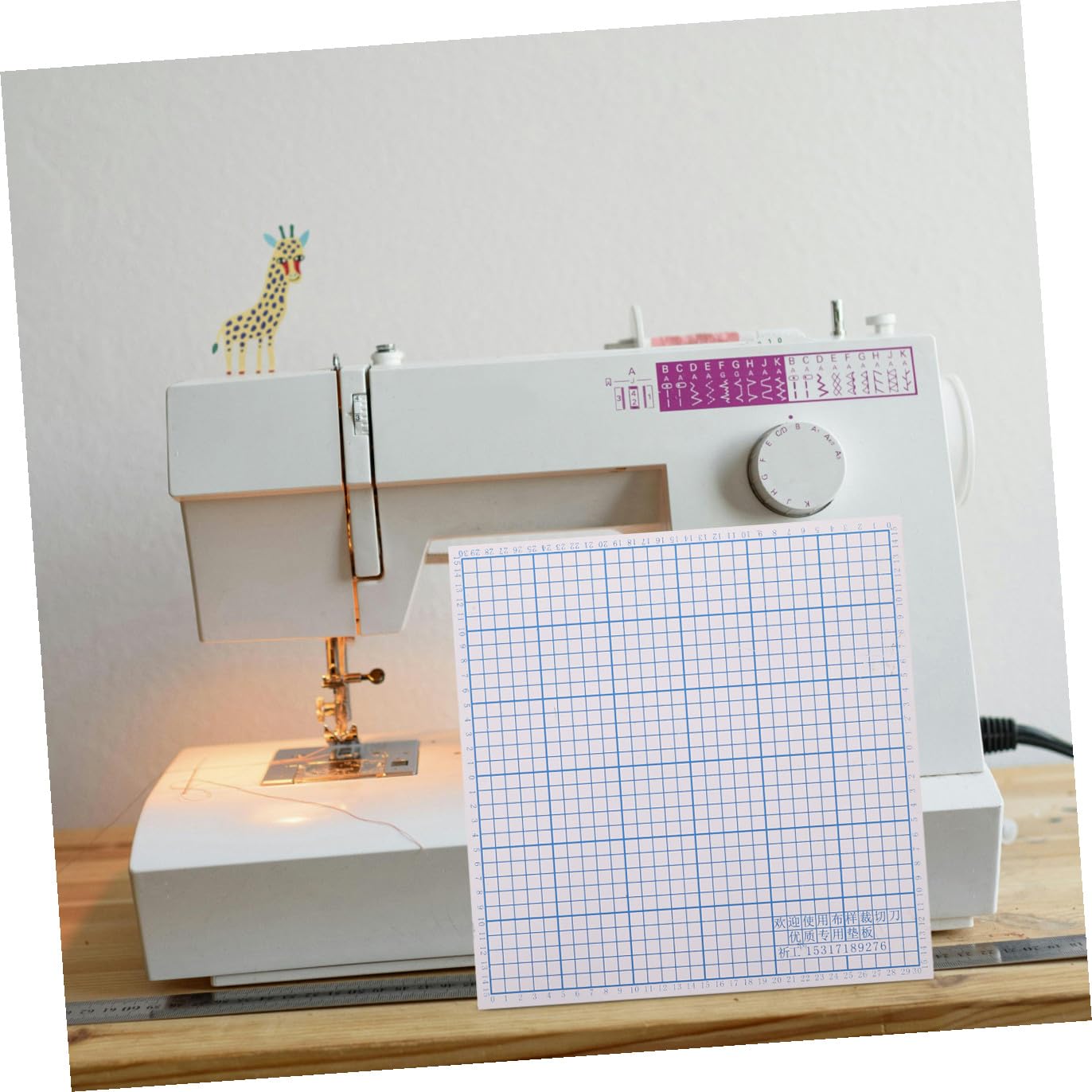 POPETPOP Tappetino da Taglio di Precisione per Macchina da Cucito in PVC ad Alta Durezza 30 CM Griglia Antiscivolo per Sartoria e Cucito Artigianale
