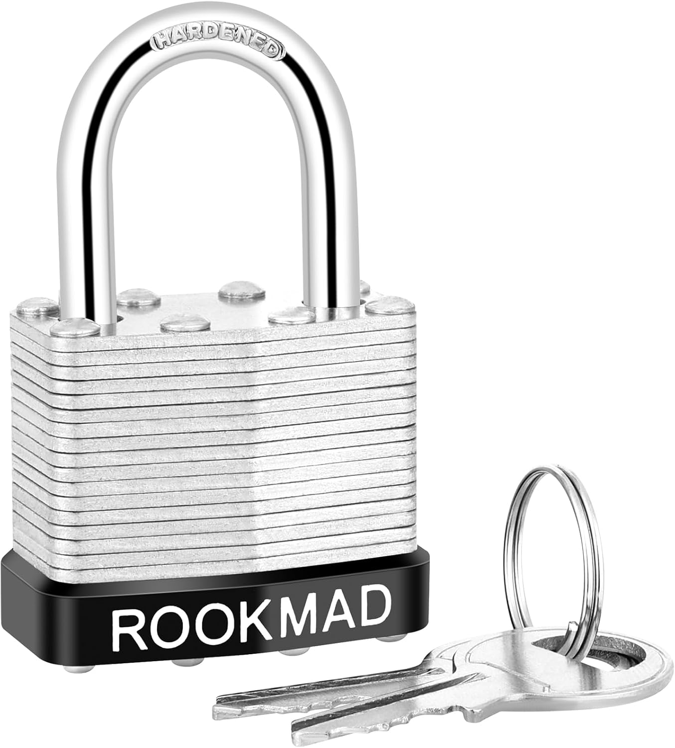 Keyed Padlocks, Laminated Steel Padlock, Keyed Alike Locks with Same Keys, PE Plastic Hoop, This Pad Lock with Eco-Friendly Materials, 30 Pack