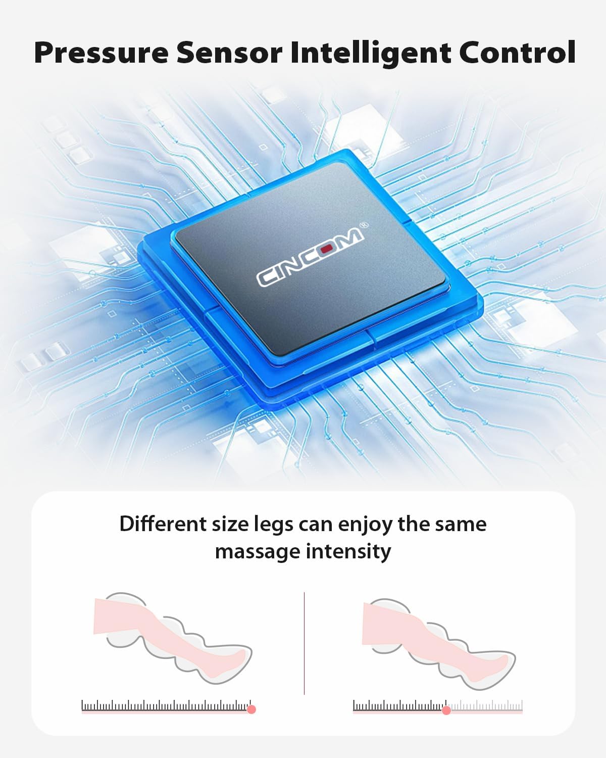 CINCOM Leg Massager for Circulation and Pain Relief, Air Compression Massager for Foot and Leg Helpful for Lymphedema Edema Restless and Relaxation Birthday Gift for Women Men - Image 7