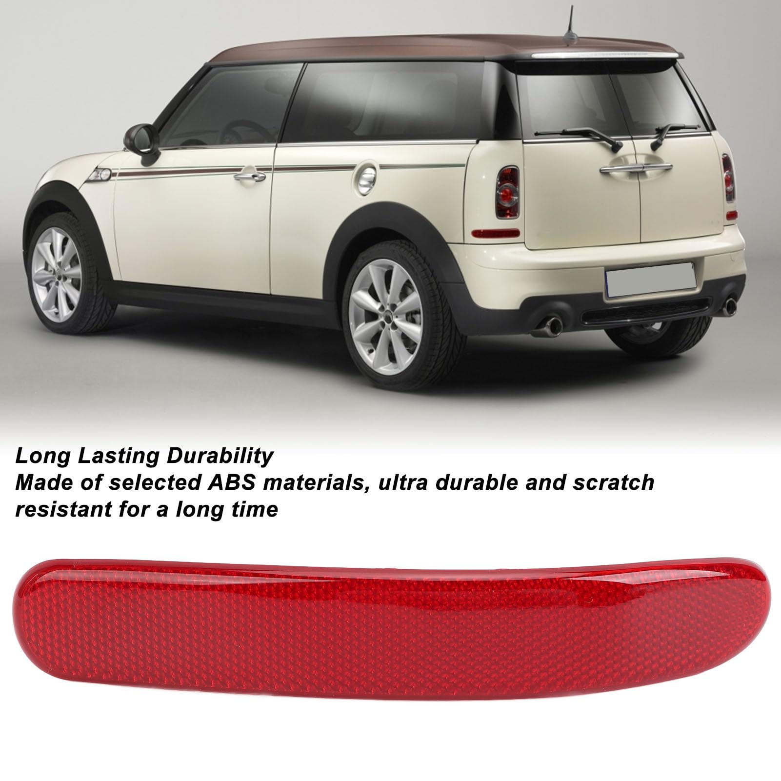 Keenso Réflecteur de Pare-Chocs Arrière Rouge pour Clubman R55 2008-2014, Améliore la visibilité et la sécurité, Installation Facile, Construction ABS Durable, Améliore L'apparence