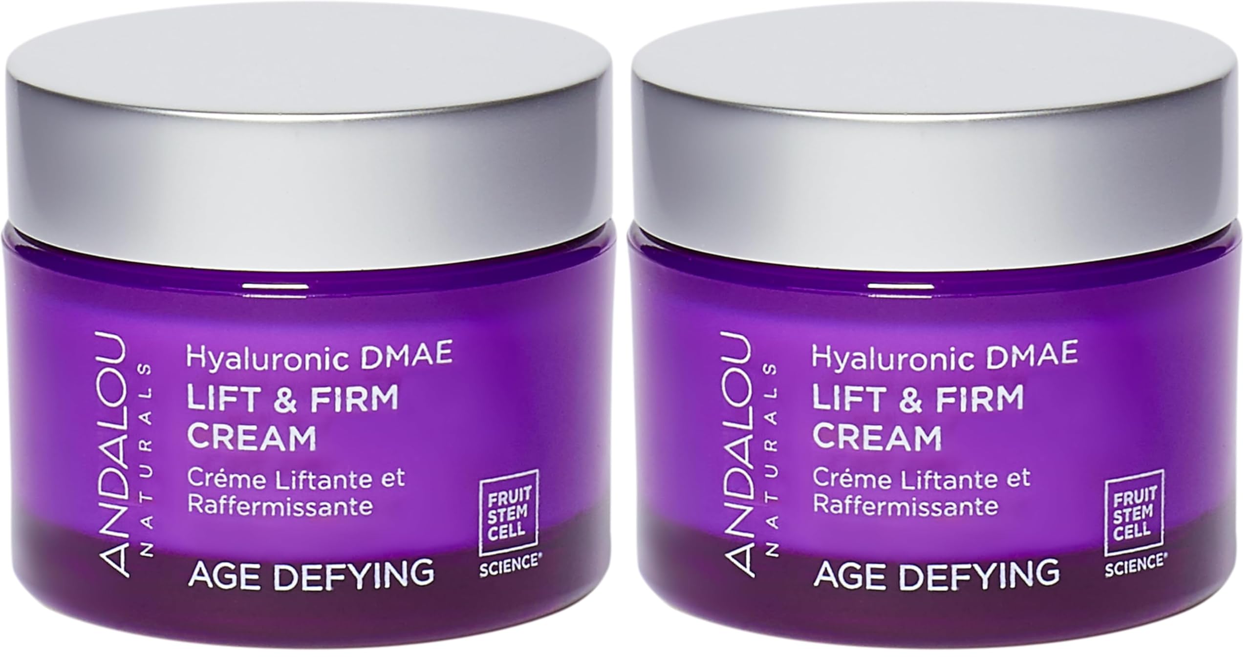 Andalou Naturals Hyaluronic DMAE Lift & Firm Skin Cream | Anti Aging Face Moisturizer With Hyaluronic Acid |Helps Reduce Fine Lines & Wrinkles | 1.7 oz, (Pack of 2) 1.7 Ounce (Pack of 2)