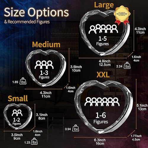 Miniatura 6 de Foto de cristal 3D, regalos personalizados para el día de San Valentín para mujeres, mamá, ella, él, imagen grabada con láser 3D con tu foto para