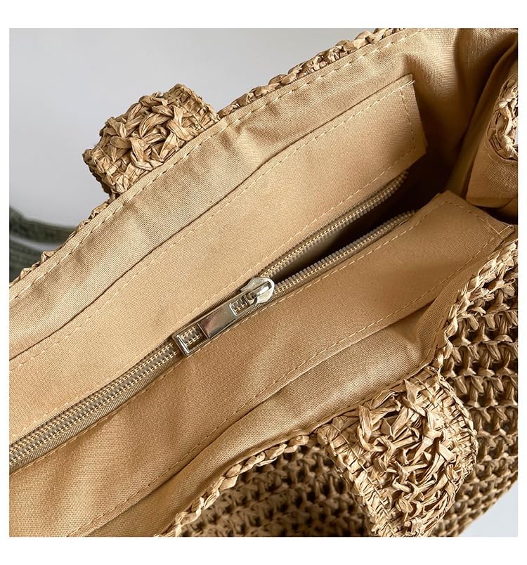 Bolso tote tejido para mujer, grande, playa miniatura 6
