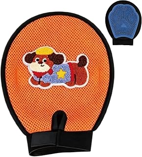 Double Sided Dog Grooming Gloves Pet Hair Remover Mitt Brush | Reusable Grooming Mitt Helps Lift Loose While Massaging The Coat, Suitable For Bathing, Brushing And Everyday Pet Care