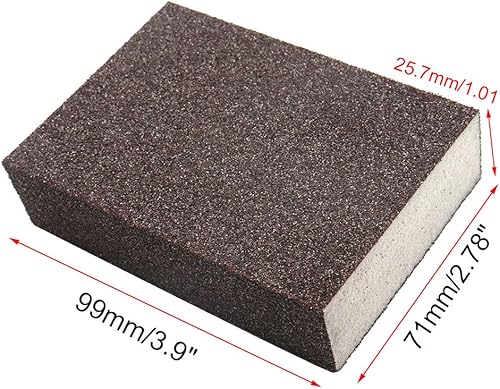 Vista 3 de Luomorgo Bloques de lijado de esponja de lijado pulido bloque de lijado elástico grueso (grano 60-80) 8 piezas