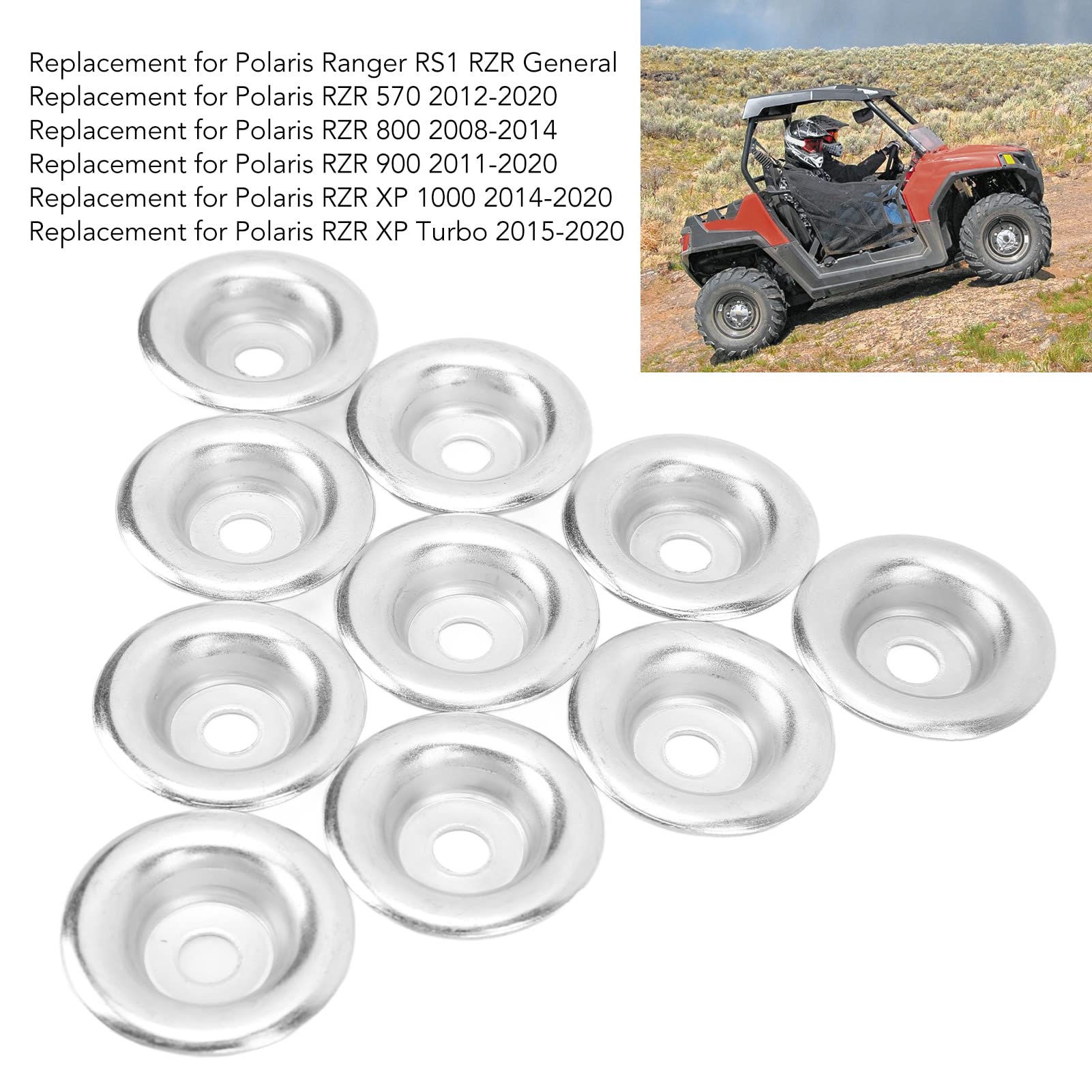 Lot de 20 Rondelles et Boulons de Plaque de UTV 7556065 Remplacement en Métal Robuste pour 570 800 900
