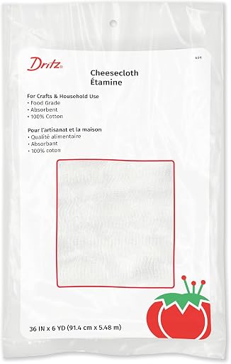 Dritz 606 Cheesecloth, Food Grade #10, 36-Inch x 6-Yards , White | 100% Cotton - For Cooking, Crafting, Cleaning & DIY Decor