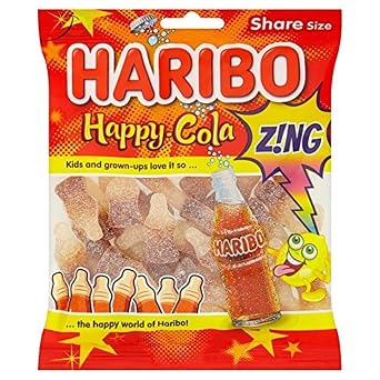 Haribo Happy Cola Zing Share Size Bag Pouch 5oz