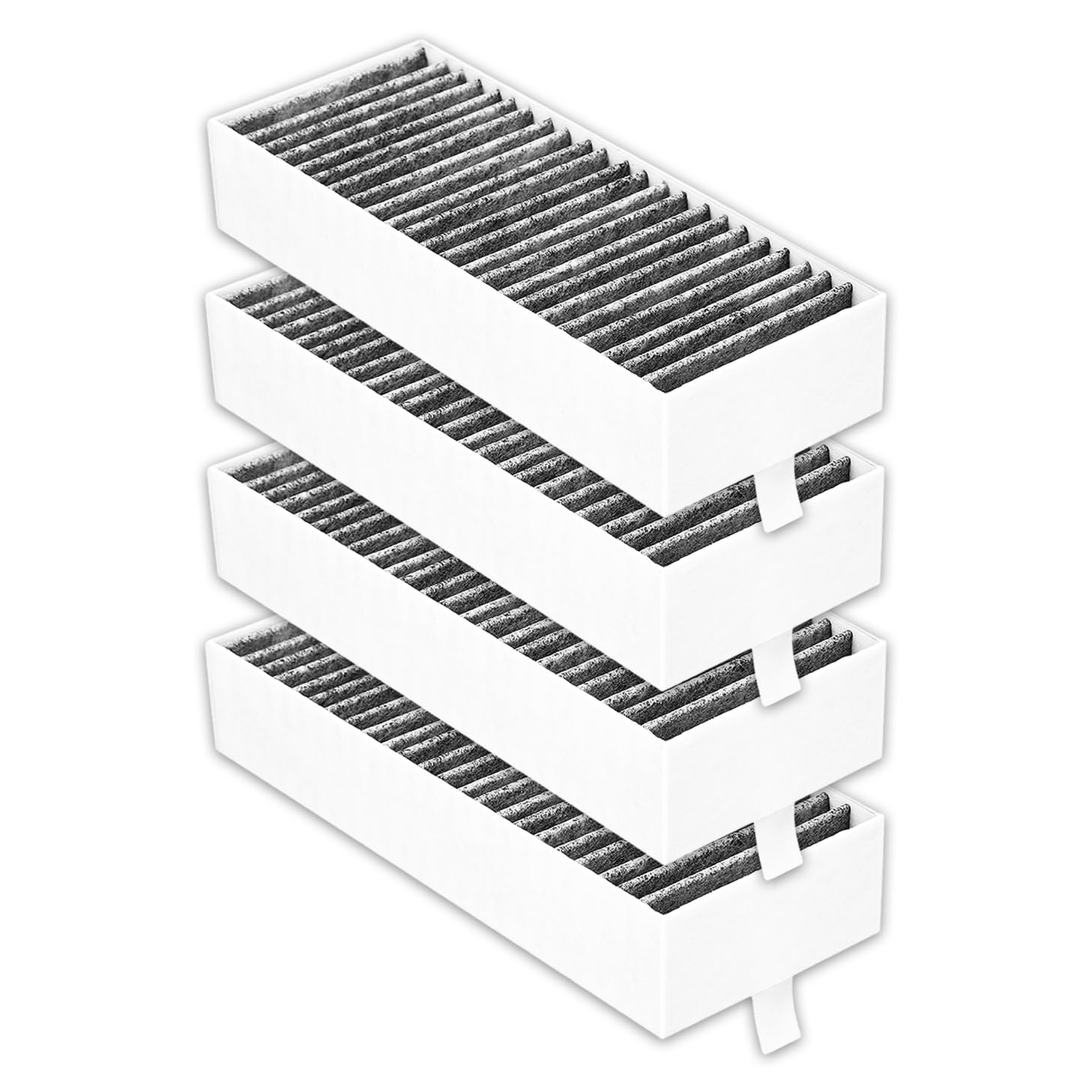 SPARES2GO Filtr z węglem aktywnym do Neff T48PC7BX2 T48TD7BN2 T58PL6EX2 T58TL6EN2 okap kuchenny (4 filtry)