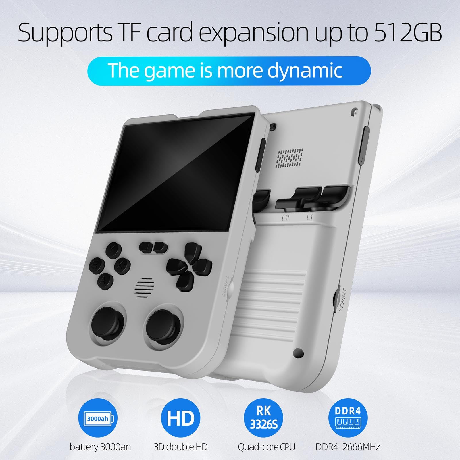 Console Portatile, Console per Giochi retrò con Batteria da 3000 | mAh, Console per Videogiochi con Touchscreen da 3,5 Pollici, emulatore Portatile, Portatile per Ragazzi e Ragazze