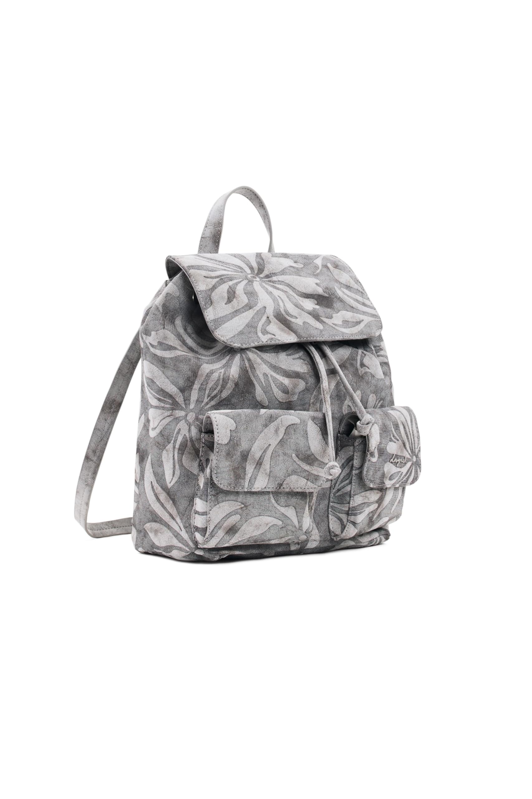Desigual mochila de ocio Obsidian Black Prisa Backpack Middle Gray gris