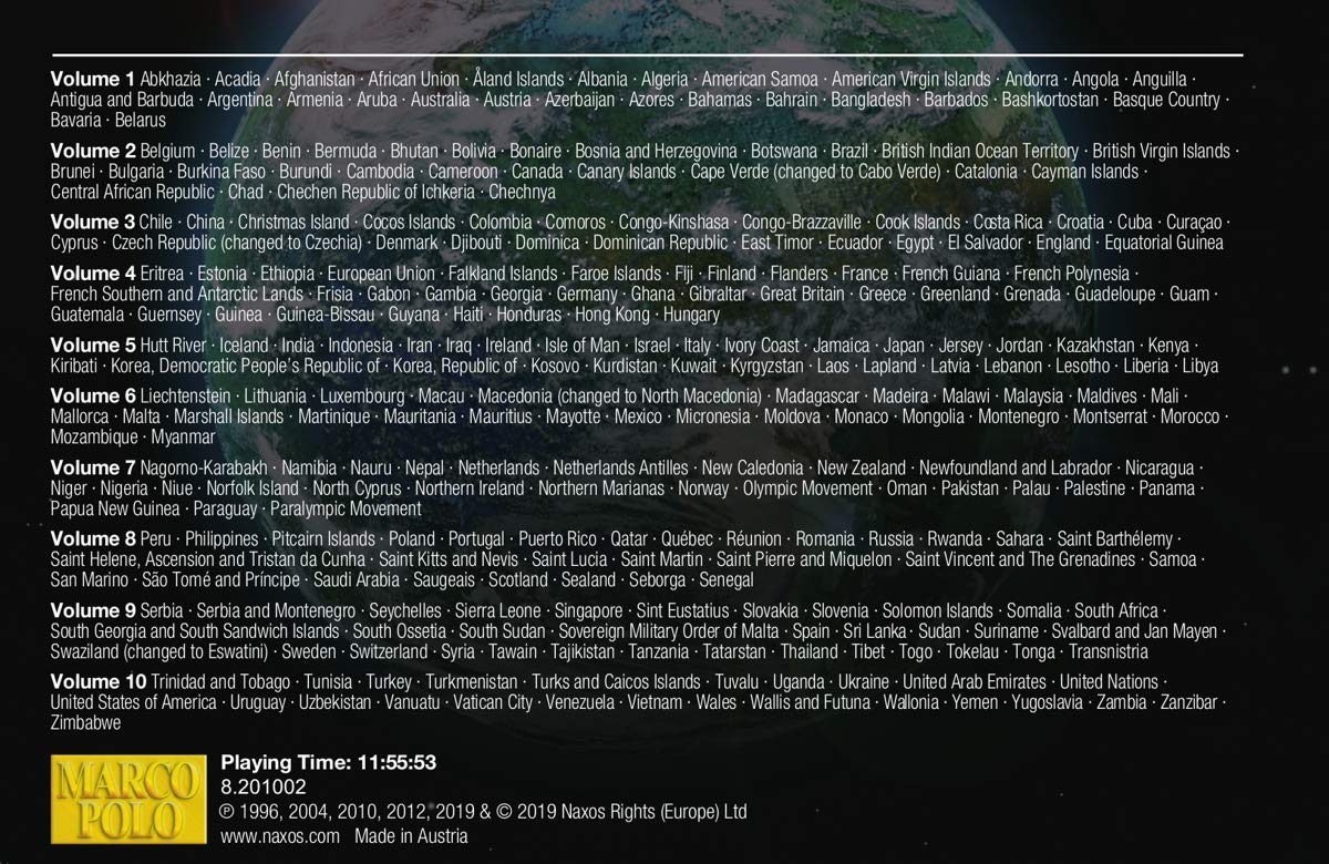 Intégrale des Hymnes Nationaux du Monde/Édition 2019
