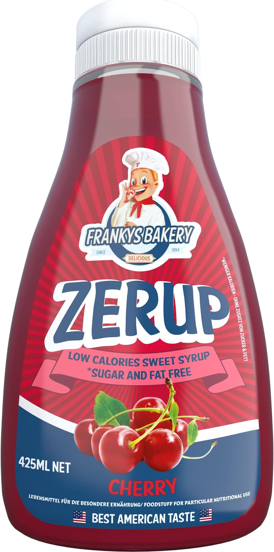 Frankys Bakery, American low calories syrup/dessert sauce ZerUP, sugar and fat-free, 425 ml