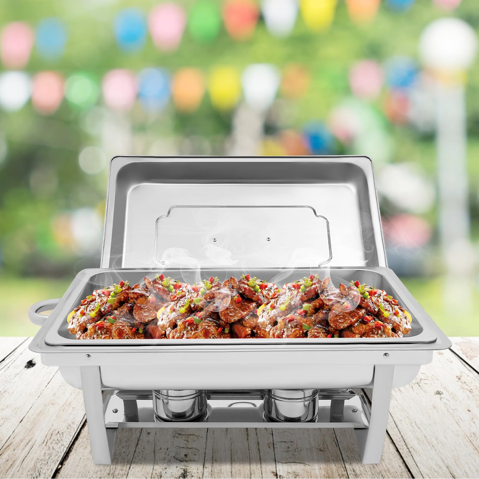 Chafing Dish - Set da buffet, 2,38 Gal, grande capacità, in acciaio inox, adatto per buffet e feste