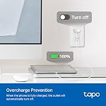 TP-Link Tapo Smart Plug P210M, Wi-Fi in-Wall Outlet, Matter Compatible, Energy Monitoring, 15A/1800W Max, Works with Alexa, Apple Home, Google Home, SmartThings, Voice/Remote Control, ETL Certified