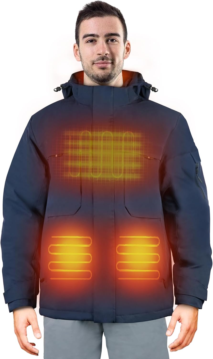 FERIZALA Heated Jackets for Men Women - Rechargeable Men's Soft Shell Winter Heating Jacket for Winter Outdoor Use