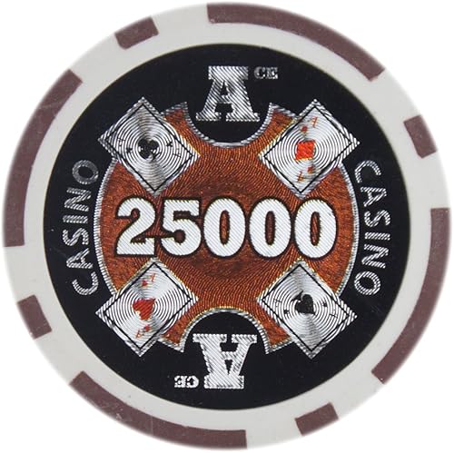 Brybelly Ace Casino - Fichas de póquer de 0.49oz de arcilla compuesta  Paquete de 50