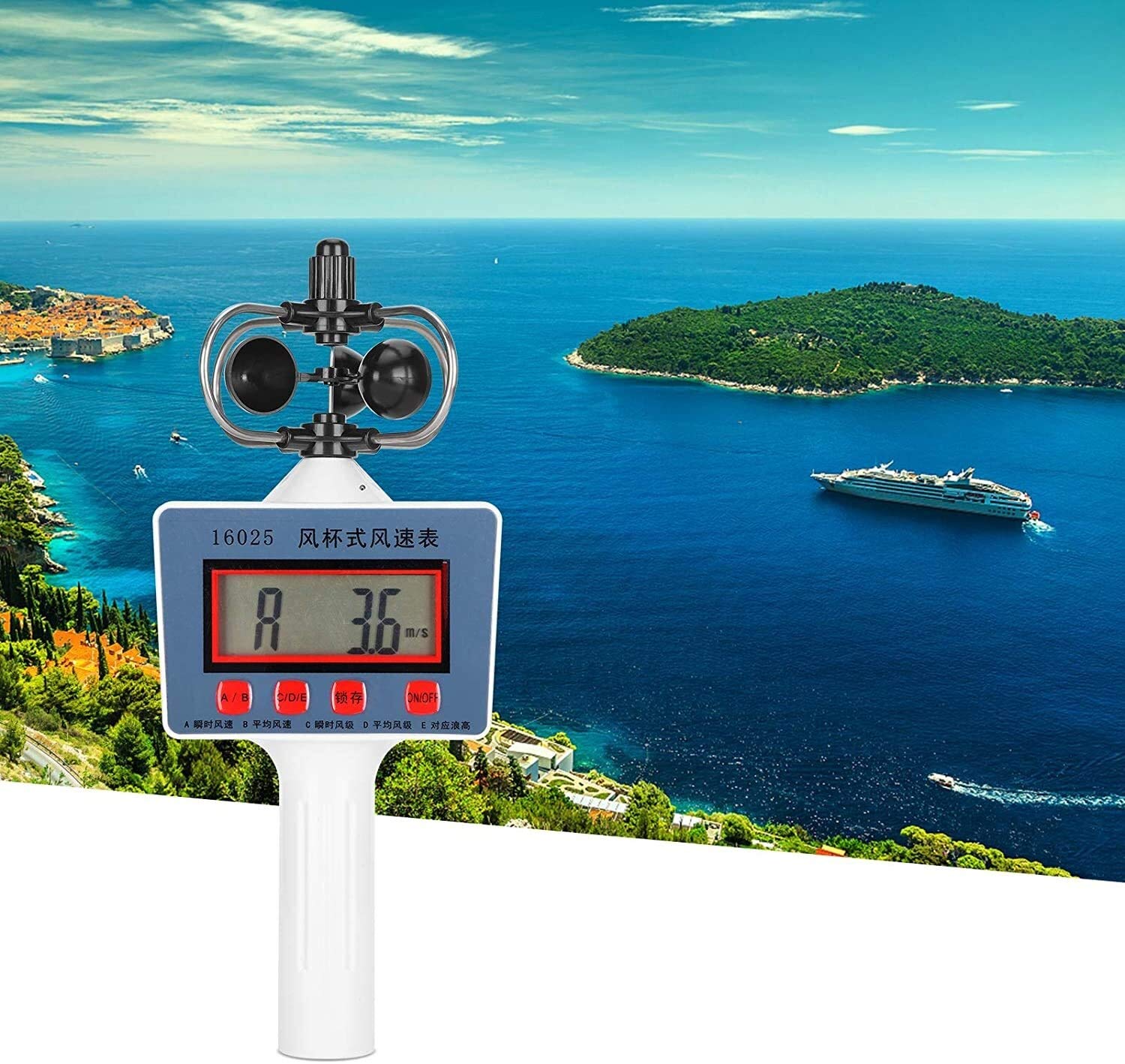 JJJ Anemometro Portatile Anemometro Portatile velocità del Vento Vento Anemometro Digitale Anemometro a Mano Vendita del Vento Misuratore del Vento Misuratore di misurazione del Vento